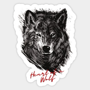 Heart of a wolf Sticker